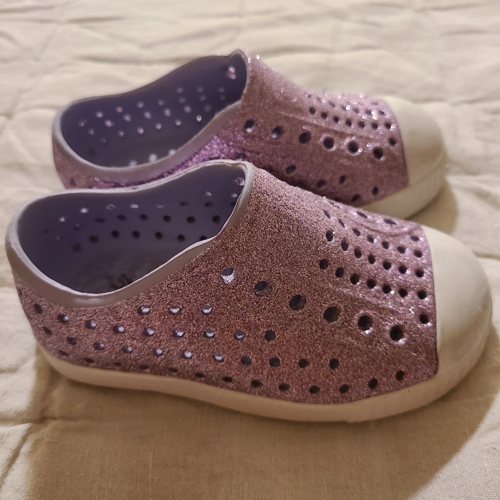 Native Purple Toddler Slip Ons